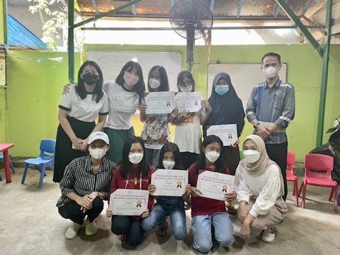 Children from North Jakarta sitting their national exams